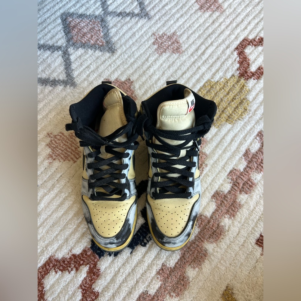 Nike DUNK HIGH 1985 SP - "BLACK ACID WASH" Sneakers - Size 9.5 - Picture 2 of 14